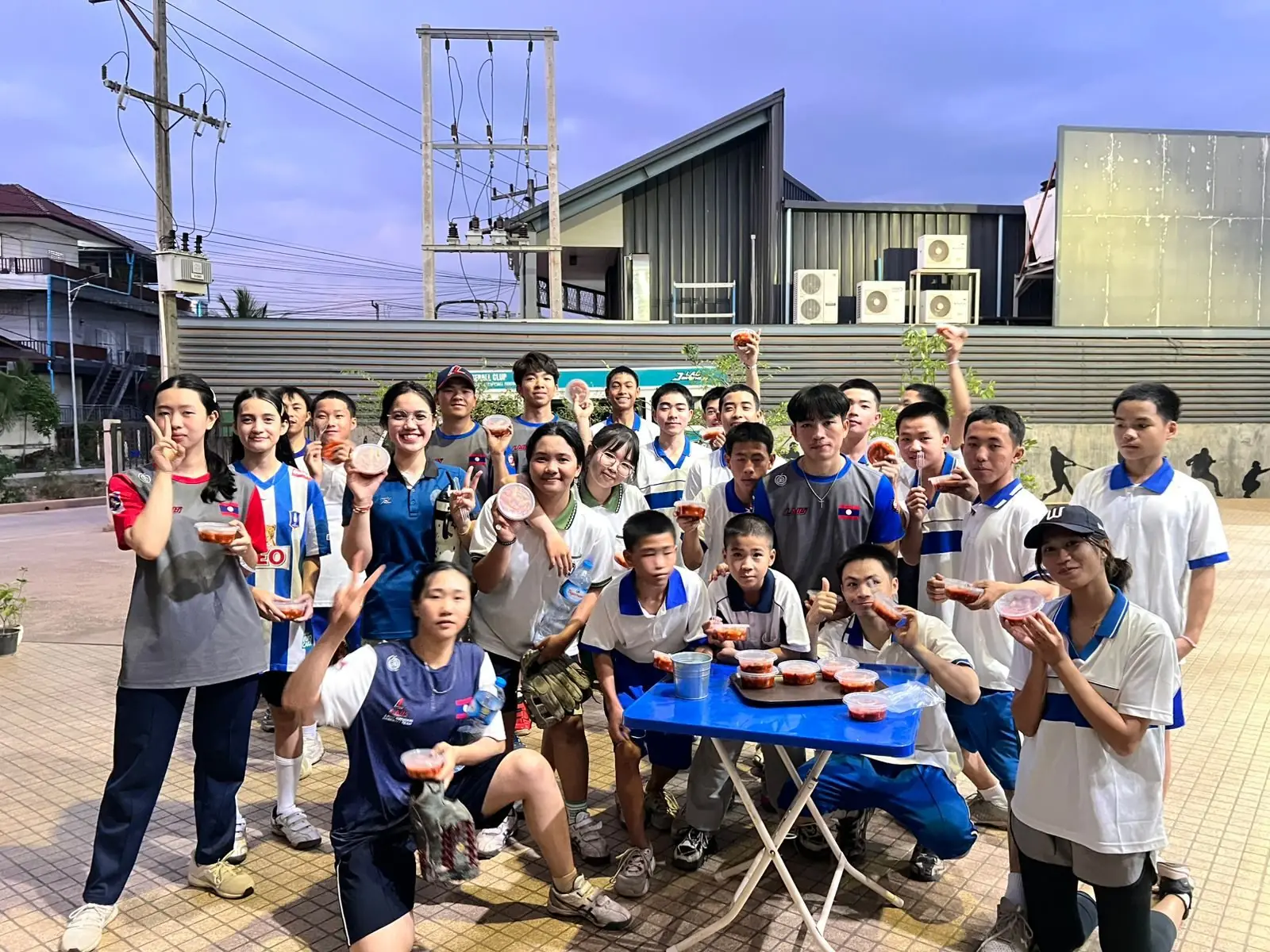 Base on Hope members with players in Laos