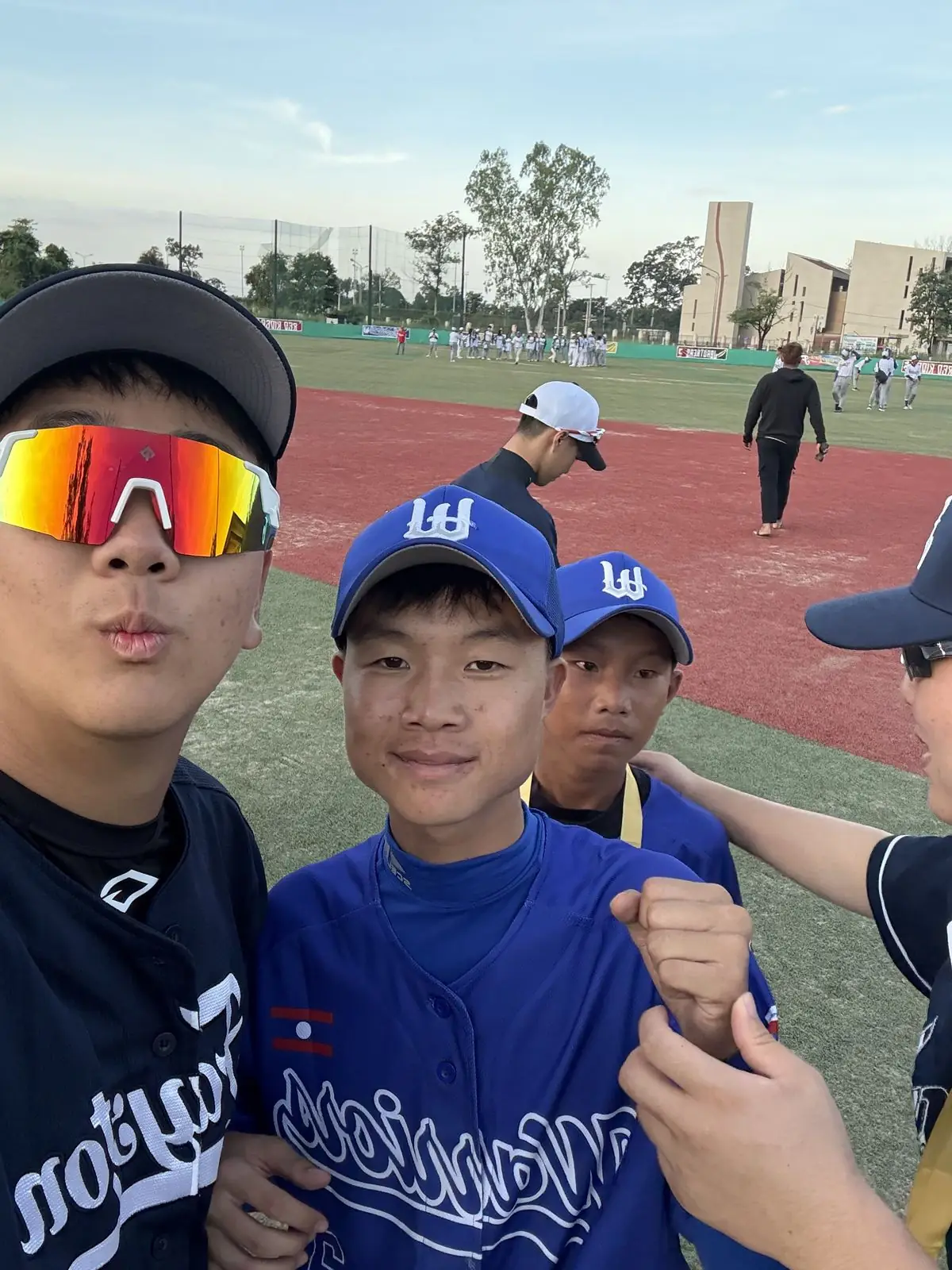 On the field in Laos