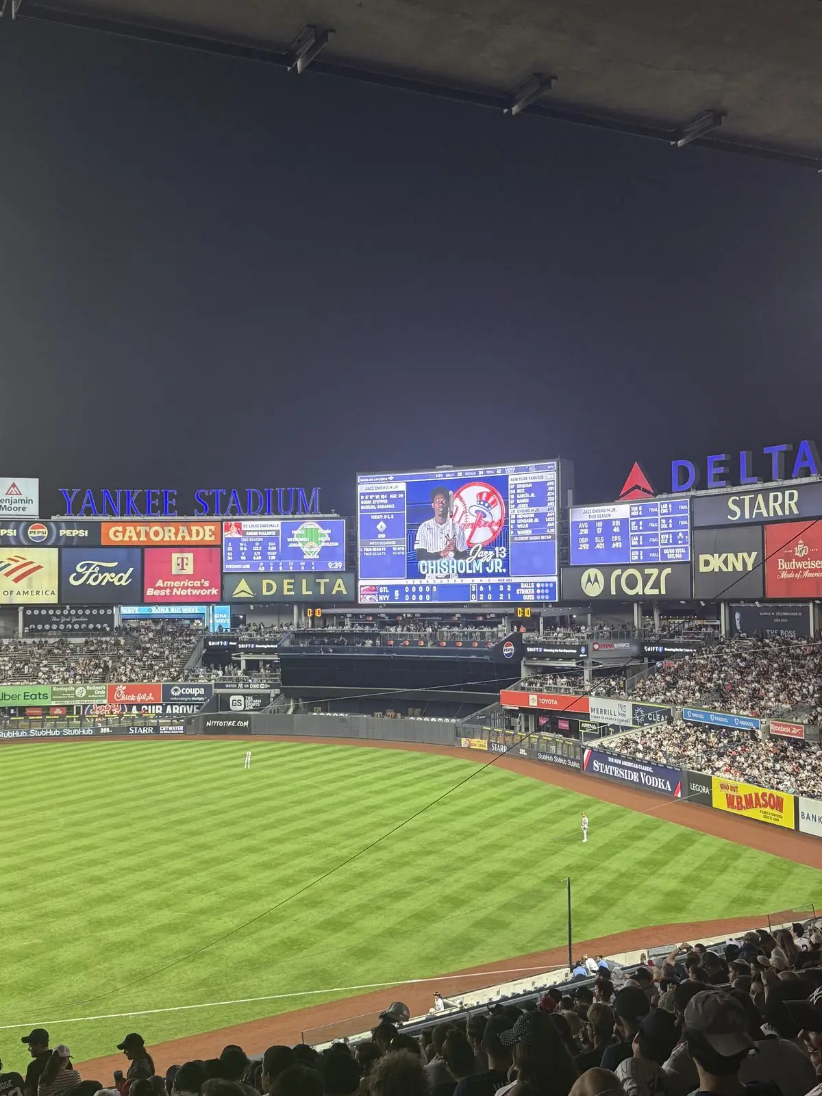 Yankee Stadium at night